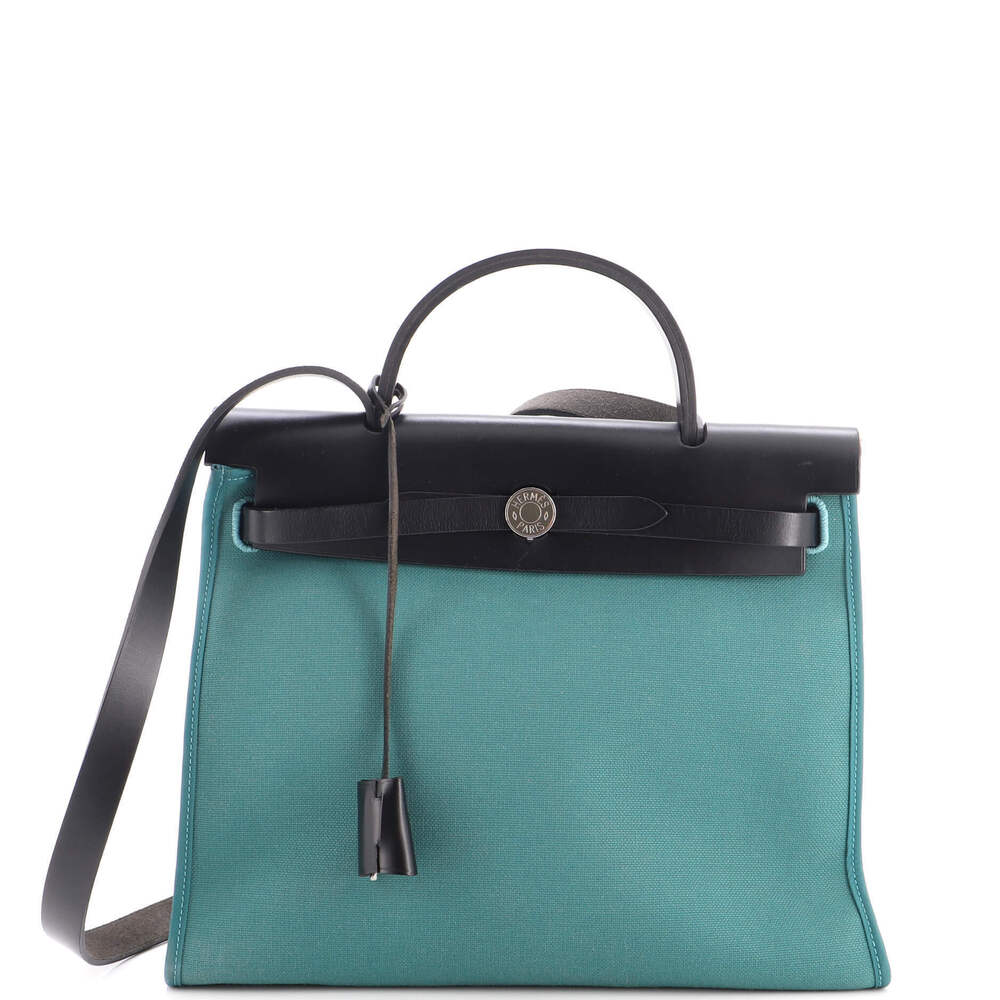 Hermes 31 Herbag Zip Leather and Toile